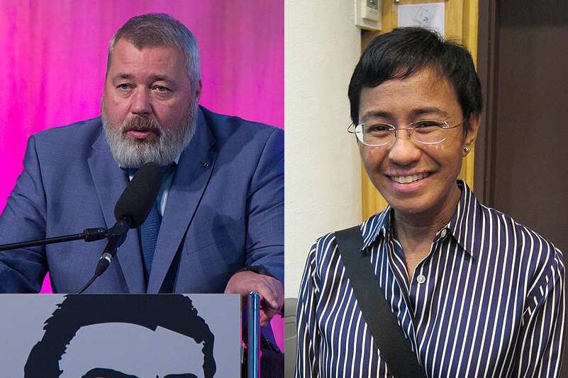 دو خبرنگار، برندگان امسال جایزه صلح نوبل